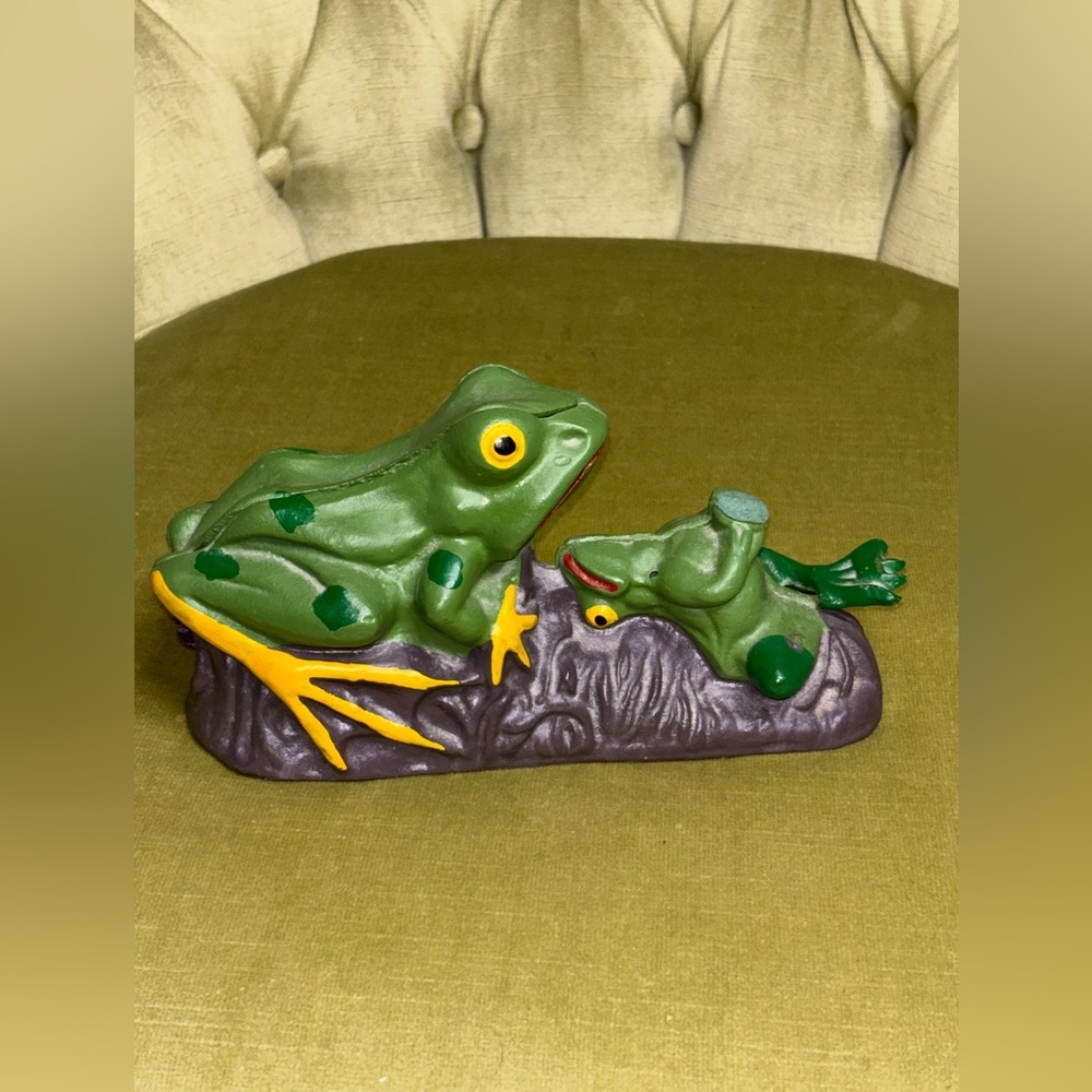 Vintage/Retro Style Frogs Mechanical Coin Bank Cast Iron Collectible​ - Picture 9 of 9